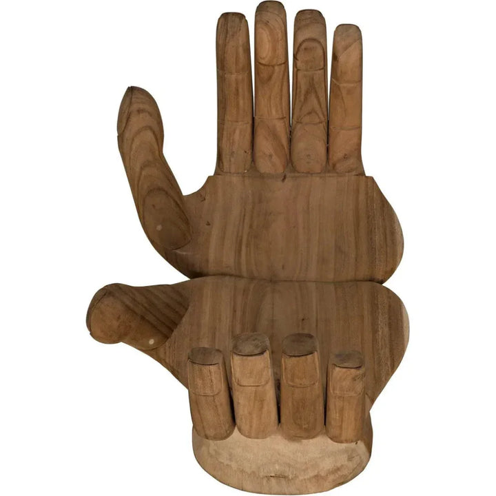 Le Main Natural Teal Wood Armless Chair - LOOMLAN - Noir - Accent Chairs