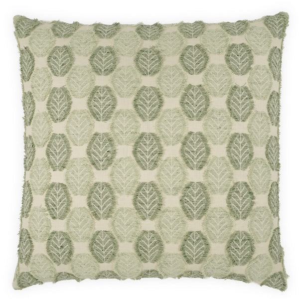 Leafalong Green Throw Pillow