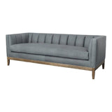 Contemporary Leather Chesterfield Sofa Single Cushion Seat Sofas & Loveseats LOOMLAN By Uptown Sebastian