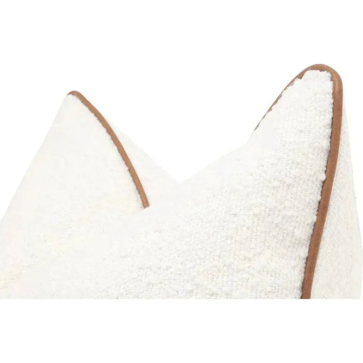 Leather Piping Throw Pillow Insert - 2PC - LOOMLAN - Essentials For Living - Throw Pillows