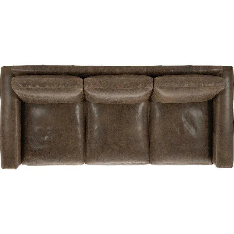 Alabama Leather Sofa Brown BenchMade In the USA Sofas & Loveseats LOOMLAN By Uptown Sebastian