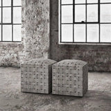 Leather Square Ottoman