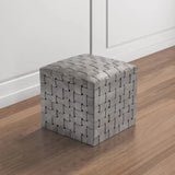 Leather Square Ottoman