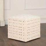 Leather Square Ottoman