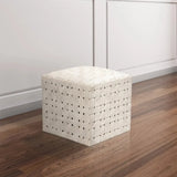 Leather Square Ottoman