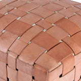 Leather Square Ottoman