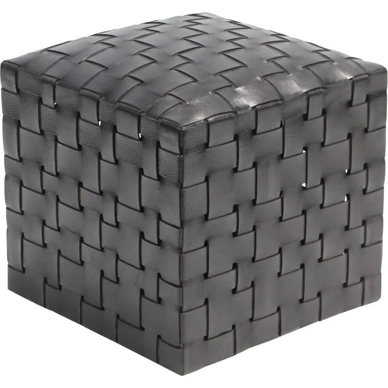 Leather Square Ottoman