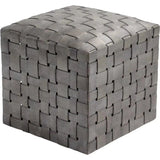 Leather Square Ottoman