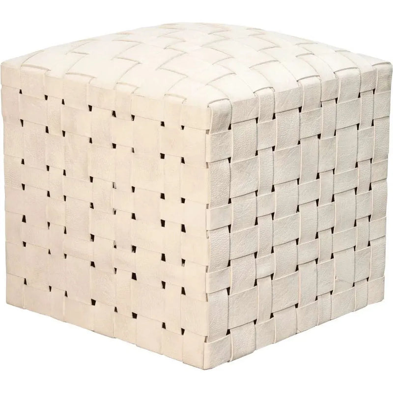 Leather Square Ottoman