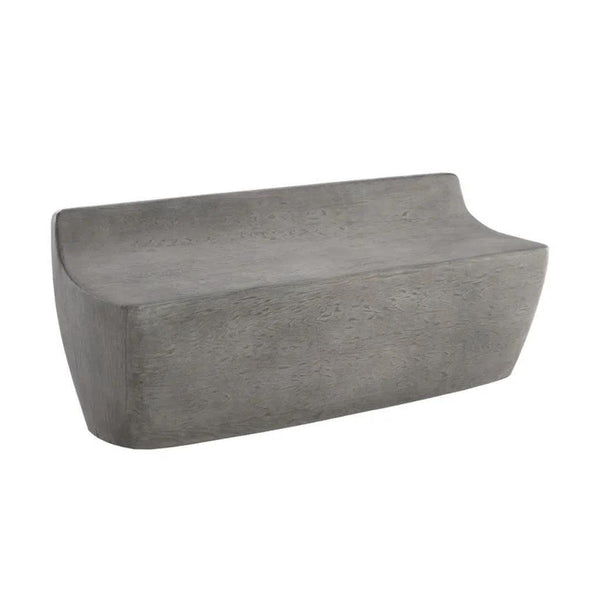 Ledger Backless Outdoor Backless Bench-Outdoor Benches-SUNPAN-Ash Grey Wood Look-LOOMLAN