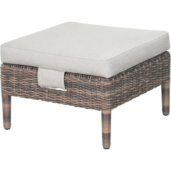 Leeward Ottoman - Grey Outdoor Ottoman-Outdoor Ottomans-Seasonal Living-LOOMLAN