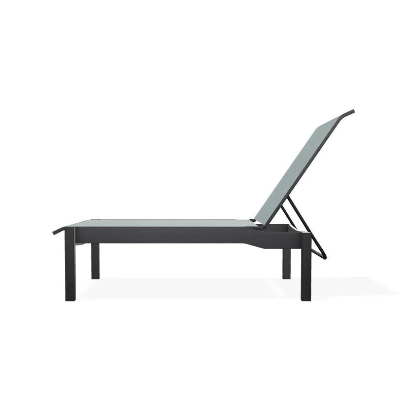 Leeward MGP Lay-Flat Stacking Armless Chaise With Wheels