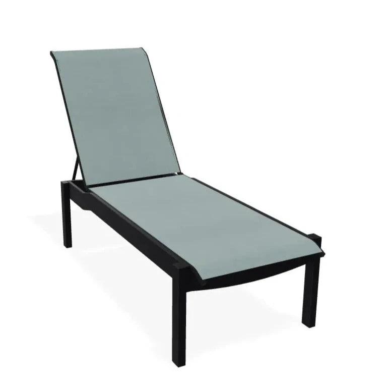 Leeward MGP Lay-Flat Stacking Armless Chaise With Wheels