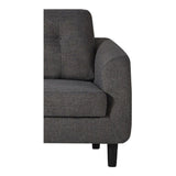 Left Facing Chaise Convertible Sofa Bed in Charcoal Grey Sectionals LOOMLAN By Moe's Home