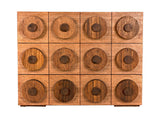 Lego Wood Dark Walnut Sideboard with 3 Drawers-Sideboards-Noir-LOOMLAN