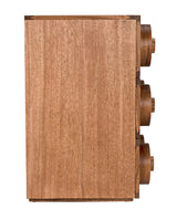 Lego Wood Dark Walnut Sideboard with 3 Drawers-Sideboards-Noir-LOOMLAN
