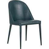 Legs Burton Dining Chair Set of 2-Dining Chairs-Moe's Home-Dark Teal-LOOMLAN