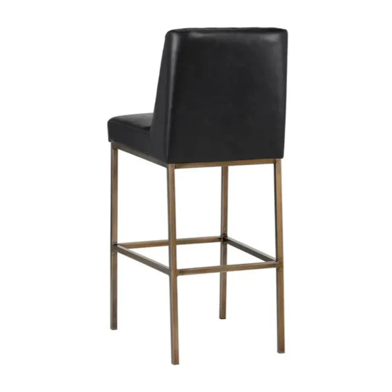 Leighland Leather Barstool-Bar Stools-SUNPAN-LOOMLAN