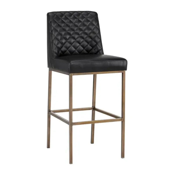 Leighland Leather Barstool-Bar Stools-SUNPAN-LOOMLAN