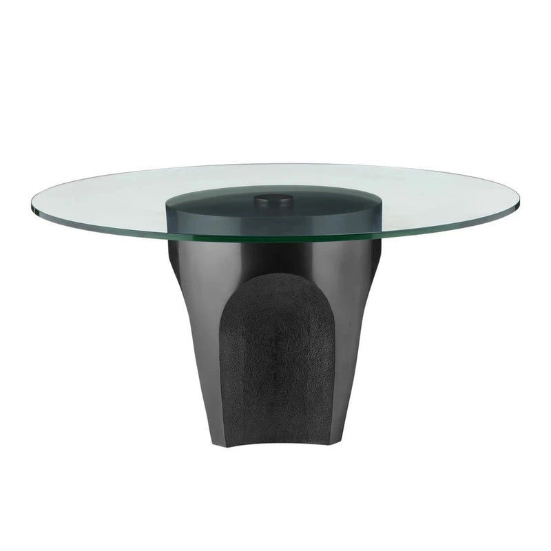 Lemy Modern Glass Steel Cocktail Table-Coffee Tables-Currey & Co-LOOMLAN