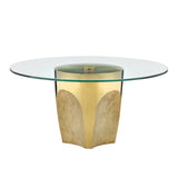 Lemy Modern Glass Steel Cocktail Table-Coffee Tables-Currey & Co-Brass / Clear-LOOMLAN