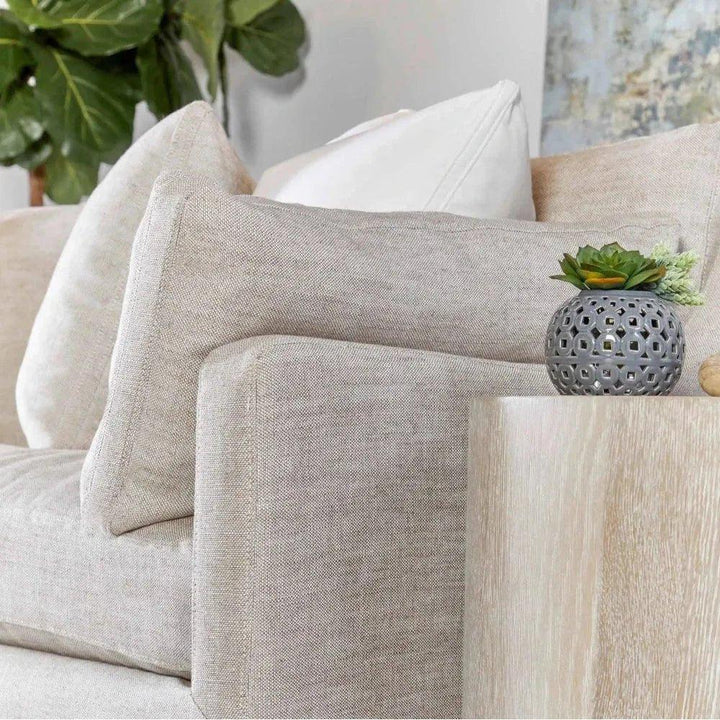 Lena 95" Slope Arm Slipcover Sofa Bisque - LOOMLAN - Essentials For Living - Sofas & Loveseats