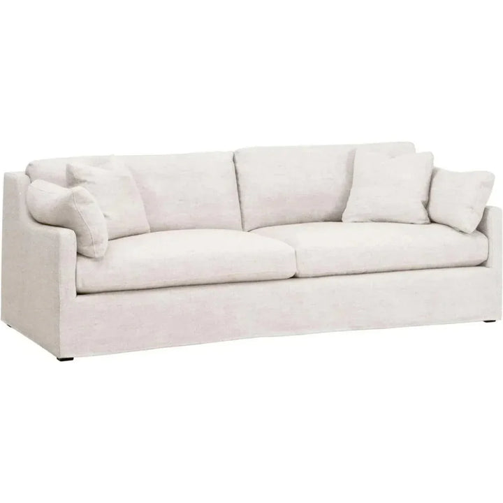Lena 95" Slope Arm Slipcover Sofa Bisque - LOOMLAN - Essentials For Living - Sofas & Loveseats