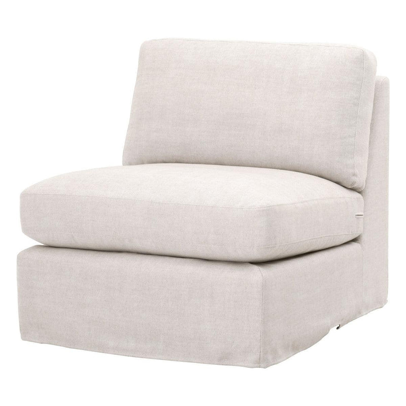 Lena Modular Slipcover 1-Seat Armless Chair Performance Fabric Modular Components LOOMLAN By Essentials For Living