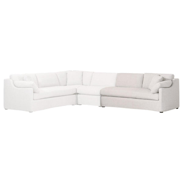 Lena Modular Slipcover 2-Seat Right Slope Arm Sofa Performance Modular Components LOOMLAN By Essentials For Living