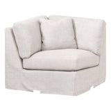 Lena Modular Slipcover Corner Chair Performance Feather Fill Modular Components LOOMLAN By Essentials For Living