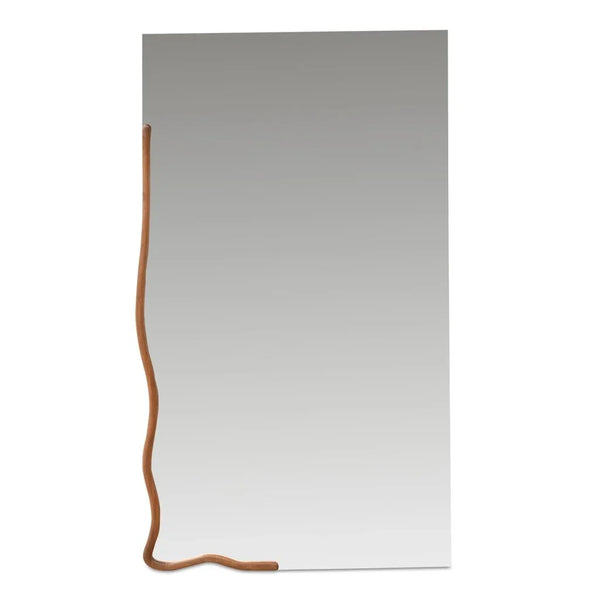 Leni Brown Acacia Frame Wall Mirror - LOOMLAN - Moe's Home - Wall Mirrors