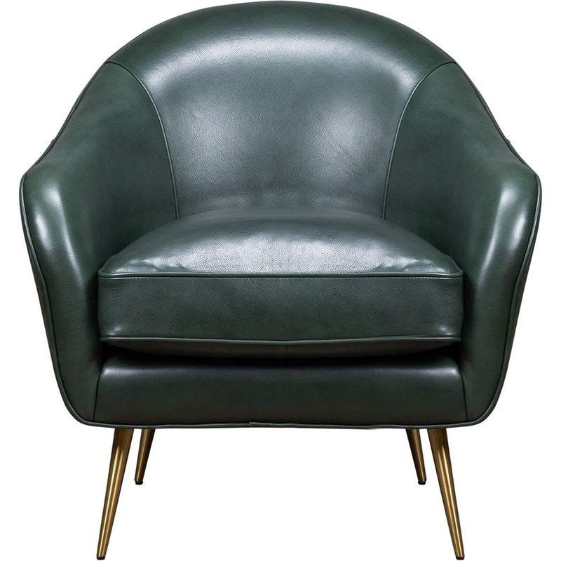 Leo Leather Modern Elegance Chair-Club Chairs-Olivia + Quinn-LOOMLAN