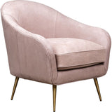 Leo Leather Modern Elegance Chair-Club Chairs-Olivia + Quinn-Hepburn Taupe-LOOMLAN