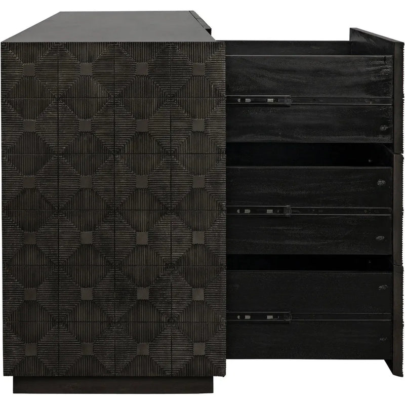 Leon Wood Black Dresser