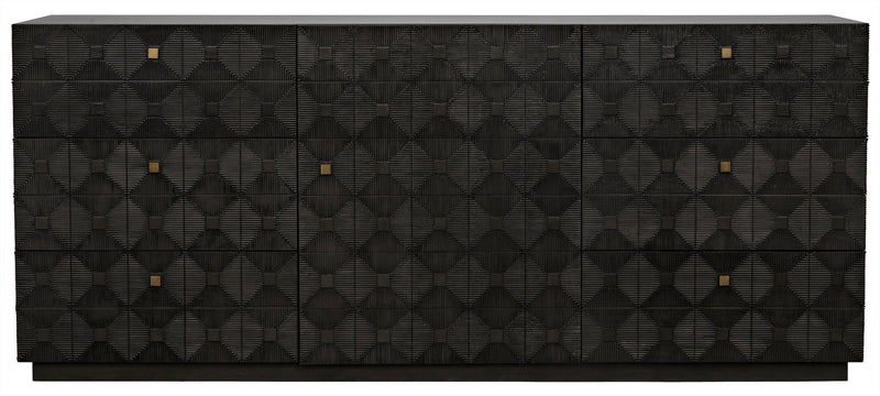 Leon Wood Black Dresser-Dressers-Noir-LOOMLAN
