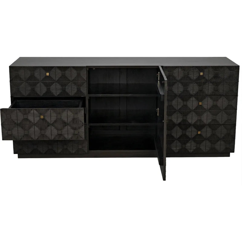 Leon Wood Black Dresser