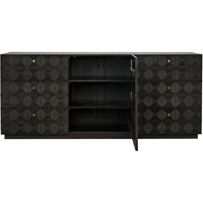 Leon Wood Black Dresser