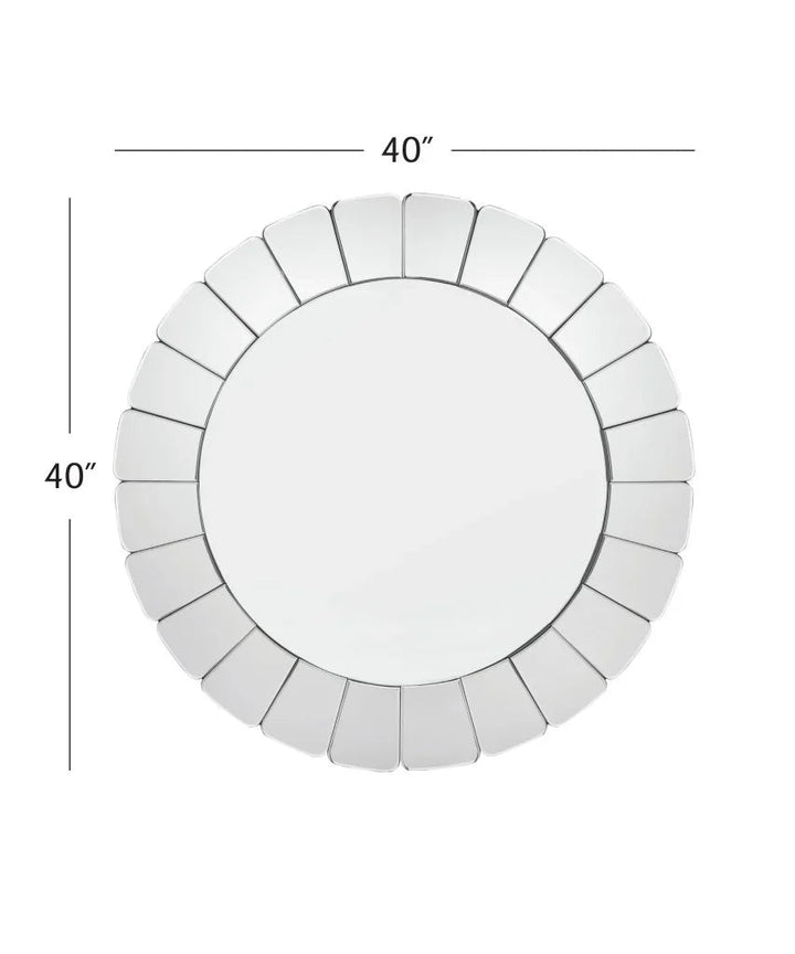 Leona Clear Round Design Wall Mirror - LOOMLAN - Bassett Mirror - Wall Mirrors