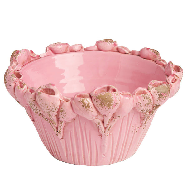 Les Fleur Flower Design Ceramic Bowl