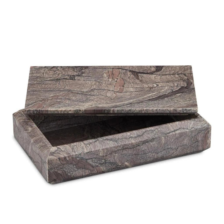 Leslie Breccia Marble Box - LOOMLAN - Currey & Co - Boxes & Bowls
