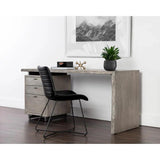 Lewis Wooden Desk with Three Drawers-Home Office Desks-SUNPAN-LOOMLAN