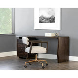 Lewis Wooden Desk with Three Drawers-Home Office Desks-SUNPAN-LOOMLAN