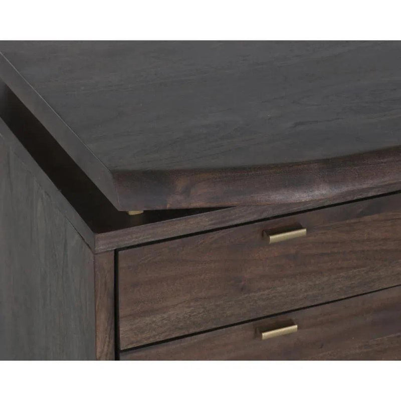 Lewis Wooden Desk with Three Drawers-Home Office Desks-SUNPAN-LOOMLAN