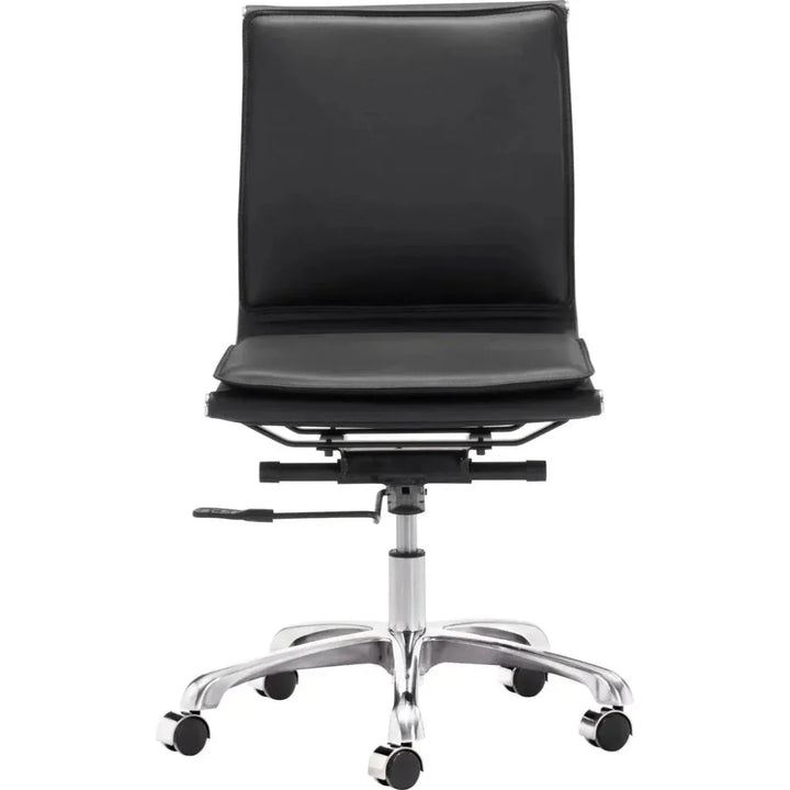 Lider Plus Armless Office Chair Black-Office Chairs-Zuo Modern-LOOMLAN