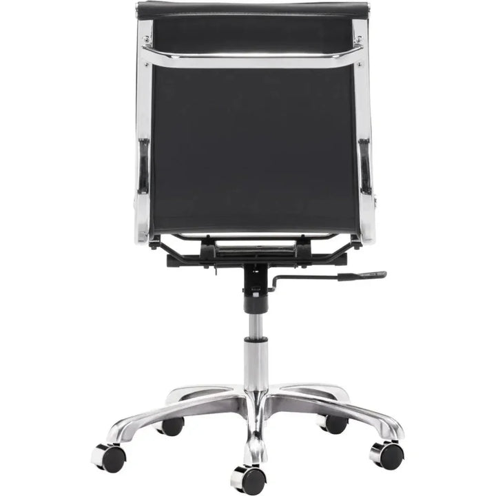 Lider Plus Armless Office Chair Black-Office Chairs-Zuo Modern-LOOMLAN