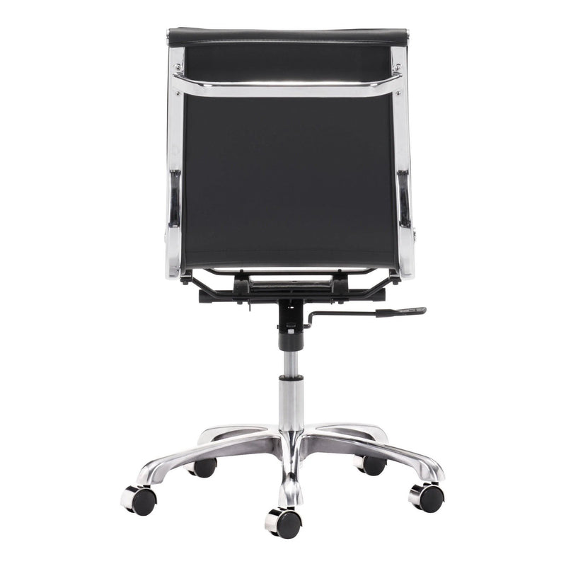 Lider Plus Armless Office Chair Black Office Chairs LOOMLAN By Zuo Modern