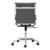 Lider Plus Armless Office Chair Gray Office Chairs LOOMLAN By Zuo Modern