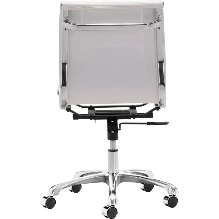 Lider Plus Armless Office Chair White-Office Chairs-Zuo Modern-LOOMLAN