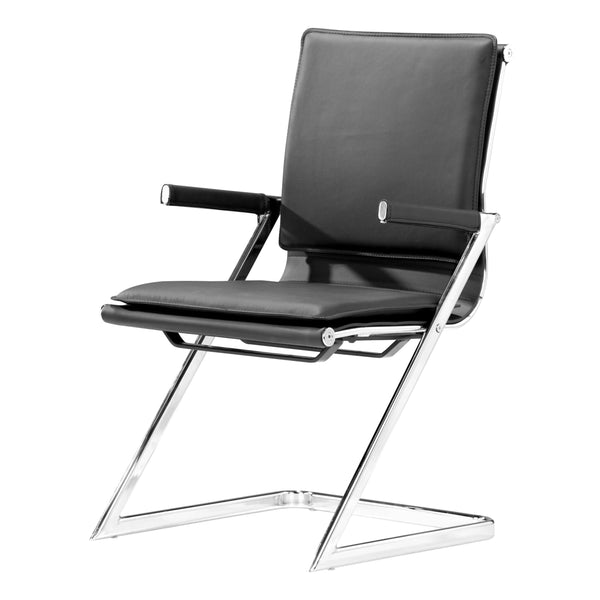 Lider Plus Conference Chair (Set of 2) Black Office Chairs LOOMLAN By Zuo Modern