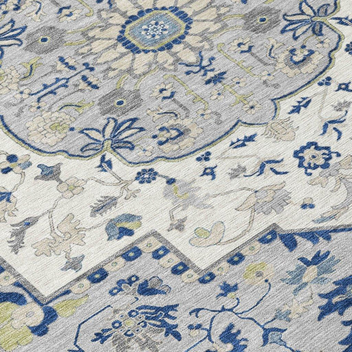 Lidia Blue Washable Indoor-Outdoor Rug-Outdoor Rugs-LOOMLAN Rugs-LOOMLAN